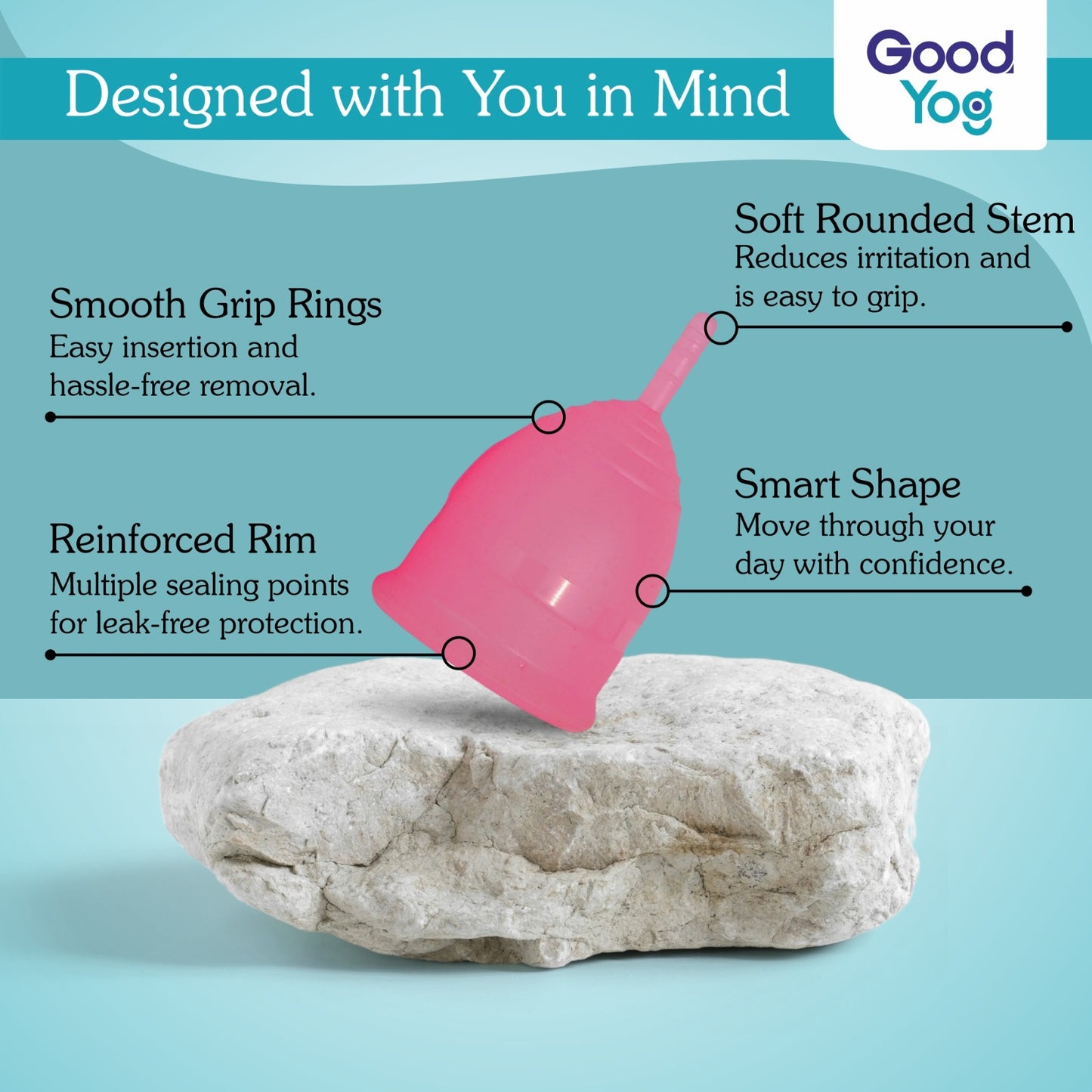 EcoCup - Reusable Menstrual Cup - Medical Grade Silicone - 12 Hour Protection