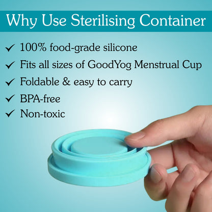 Menstrual Cup Sterlizing Container - 100% Food Grade Silicone