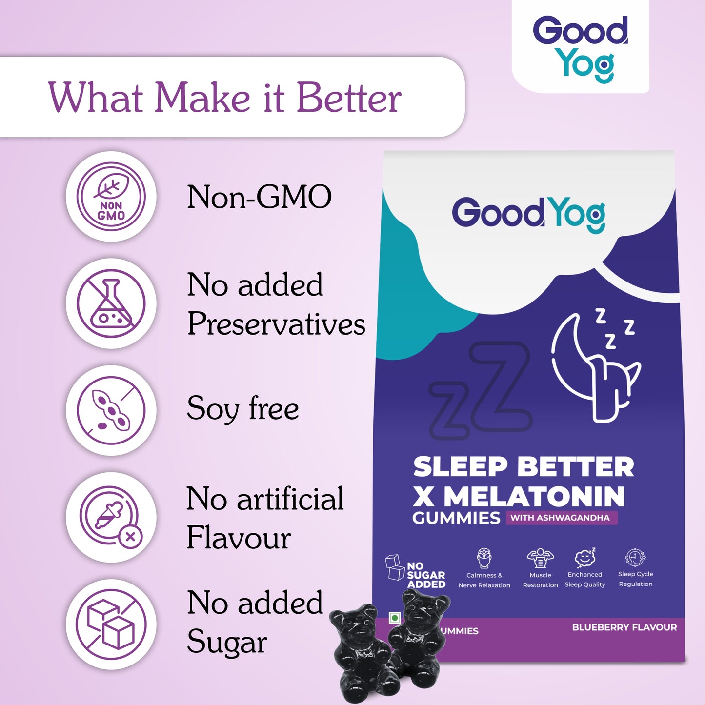 Sleep Better x Melatonin Gummies with Ashwagandha
