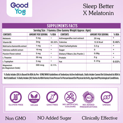Sleep Better x Melatonin Gummies with Ashwagandha